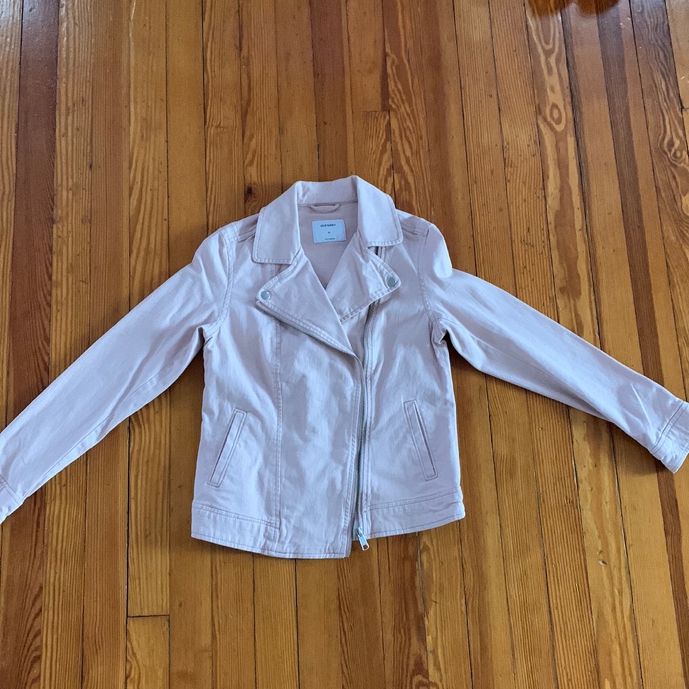 Pink old navy moto jacket XS